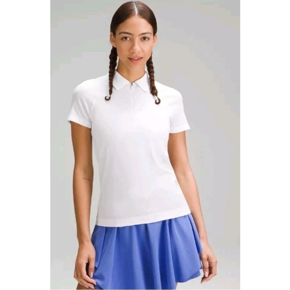 Lululemon Swiftly Tech Half-Zip Polo Women’s Size  4 in white